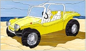 Stained Glass Pattern-Beach Buggy
